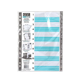 SKAG ECONOMY ΑΡΙΘΜΗΤΙΚΟ ΕΥΡΕΤΗΡΙΟ ΠΛΑΣΤΙΚΟ A4 (21x29,7cm) 1- 12 266468