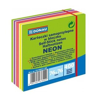 DONAU ΑΥΤΟΚΟΛΛΗΤΑ ΧΑΡΤΑΚΙΑ ΣΗΜΕΙΩΣΕΩΝ ΚΥΒΟΣ 7,6x7,6cm NEON ΧΡΩΜΑΤΙΣΤΟΣ ΠΡΑΣΙΝΕΣ ΑΠΟΧΡΩΣΕΙΣ 400φ 757403199