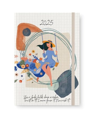 2025 ΗΜΕΡΟΛΟΓΙΟ ΗΜΕΡΗΣΙΟ 10x14cm WELLNESS b YOUR BODY HOLDS ΜΕ ΛΑΣΤΙΧΟ ΚΑΙ ΣΤΥΛΟΘΗΚΗ 52051 (ΛΙΝΑΡΔΑΤΟΣ)