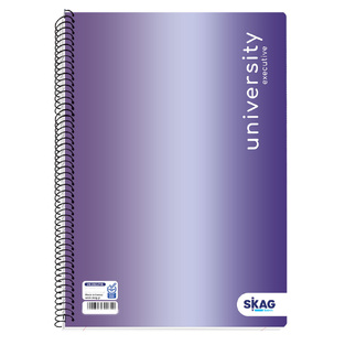 SKAG ΤΕΤΡΑΔΙΟ ΣΠΙΡΑΛ A4 (21x29,7cm) 2 ΘΕΜΑΤΩΝ 60φ UNIVERSITY EXECUTIVE ΜΩΒ 309622