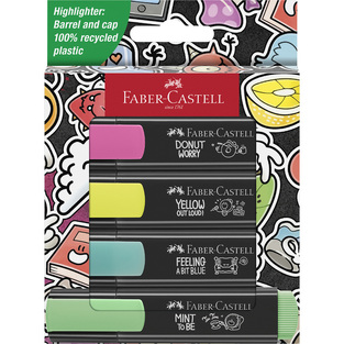 FABER CASTELL ΣΕΤ 4 ΜΑΡΚΑΔΟΡΟΙ ΥΠΟΓΡΑΜΜΙΣΗΣ FLUO ΚΑΙ PASTEL 254690