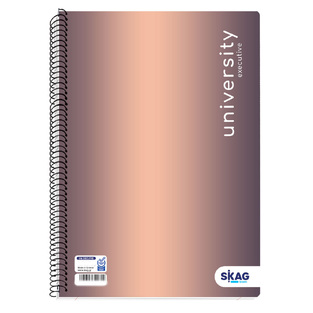 SKAG ΤΕΤΡΑΔΙΟ ΣΠΙΡΑΛ A4 (21x29,7cm) 3 ΘΕΜΑΤΩΝ 150φ UNIVERSITY EXECUTIVE OMBRE ΣΟΜΩΝ 309639