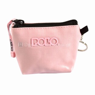 POLO ΠΟΡΤΟΦΟΛΙ ΜΠΡΕΛΟΚ MINI WALLET ΑΠΟ VINYL ΡΟΖ ΤΕΤΡΑΓΩΝΟ 938004