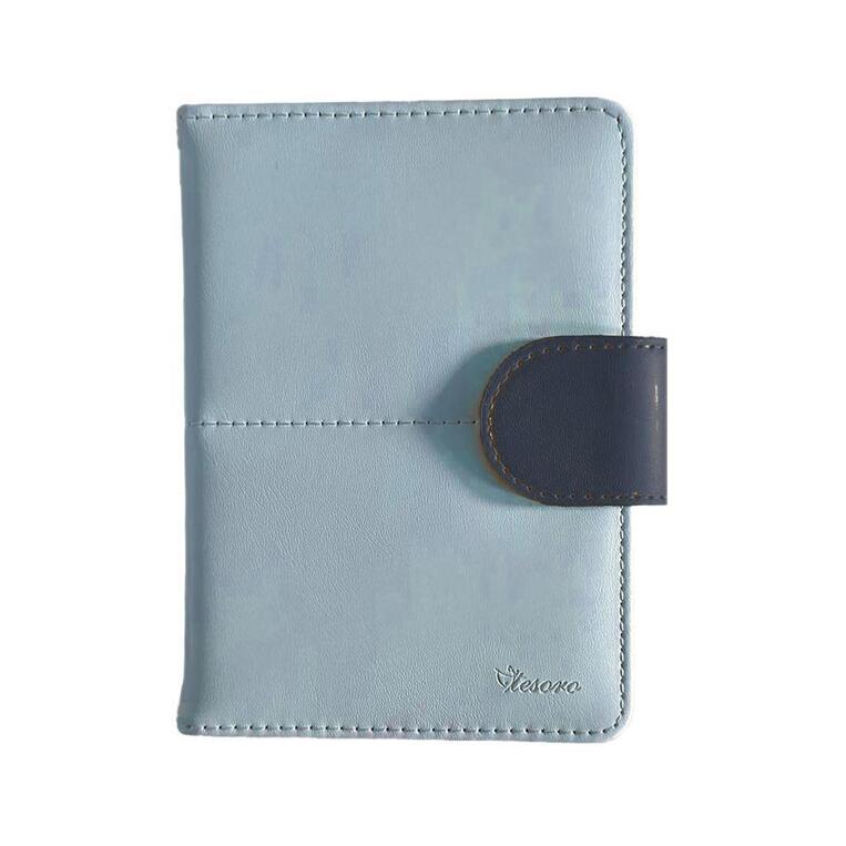 TESORO ΣΗΜΕΙΩΜΑΤΑΡΙΟ A6 11,1x15,4cm ΜΕ ΓΡΑΜΜΕΣ ΜΕ ΜΑΓΝΗΤΙΚΟ ΚΟΥΜΠΩΜΑ ΓΑΛΑΖΙΟ 582404