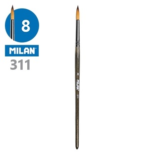 MILAN ΠΙΝΕΛΟ ΣΤΡΟΓΓΥΛΟ ΜΕ ΣΥΝΘΕΤΙΚΗ ΤΡΙΧΑ No8 FINE ARTS ΣΕΙΡΑ 311 80468