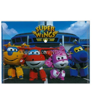 GIM ΦΑΚΕΛΟΣ ΜΕ ΚΟΥΜΠΙ A4 ΠΛΑΣΤΙΚΟΣ SUPER WINGS 50580
