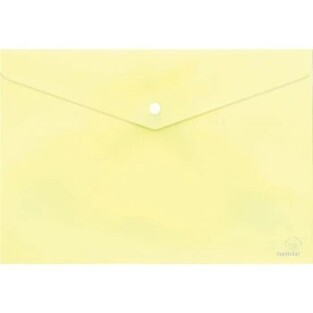 TYPOTRUST ΦΑΚΕΛΟΣ ΜΕ ΚΟΥΜΠΙ A4 (21x29,7cm) ΑΔΙΑΦΑΝΟΣ ΠΑΣΤΕΛ ΚΙΤΡΙΝΟΣ