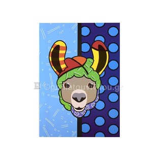 SKAG ΤΕΤΡΑΔΙΟ ΚΑΡΦΙΤΣΑ 17x25cm EMOJI BRITTO ΛΑΜΑ ΜΠΛΕ 40φ