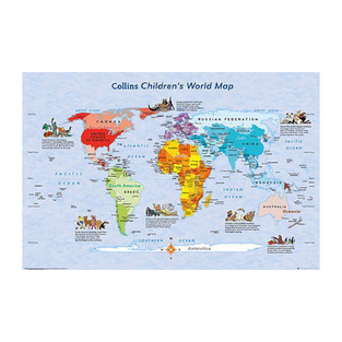 ΔΙΑΚΟΣΜΗΤΙΚΗ ΑΦΙΣΑ COLLINS CHILDRENS WORLD MAP 61x91,5cm GN0821 (140)