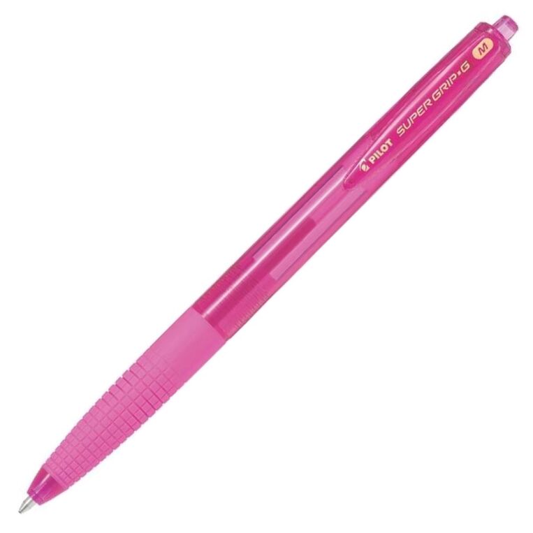 PILOT ΣΤΥΛΟ ΜΕ ΚΟΥΜΠΙ SUPER GRIP G MEDIUM 1.0mm ΡΟΖ