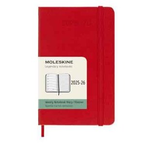 2025 2026 ΗΜΕΡΟΛΟΓΙΟ MOLESKINE POCKET (9x14cm) HARD COVER RED WEEKLY DIARY (ΕΒΔΟΜΑΔΙΑΙΟ ΗΜΕΡΟΛΟΓΙΟ 18ΜΗΝΟ)