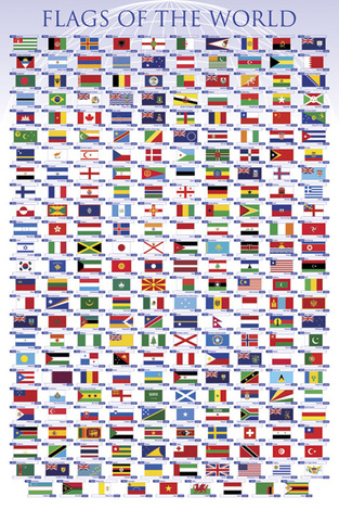 ΔΙΑΚΟΣΜΗΤΙΚΗ ΑΦΙΣΑ FLAGS OF THE WORLD 61x91,5cm PP32755 (135)