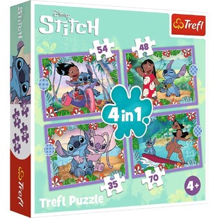 TREFL ΠΑΖΛ 4 ΣΕ 1 (35 / 48 / 54 / 70τεμ) DISNEY LILO AND STITCH 34633