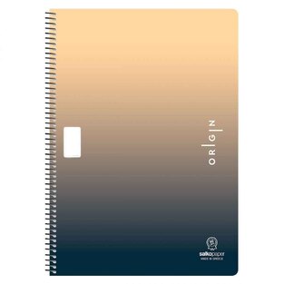 SALKO ΤΕΤΡΑΔΙΟ ΣΠΙΡΑΛ 17x25cm 2 ΘΕΜΑΤΩΝ 60φ ORIGIN ΜΑΥΡΟ ΜΕ ΠΟΡΤΟΚΑΛΙ 5882