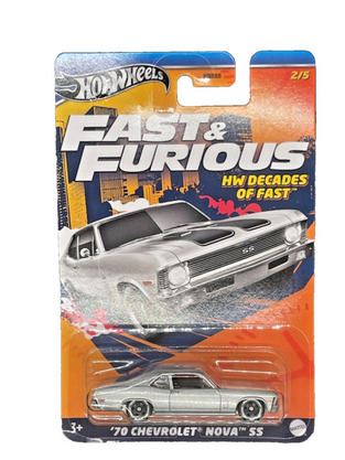 MATTEL HOT WHEELS FAST AND FURIOUS ΑΥΤΟΚΙΝΗΤΑΚΙ 70 CHEVROLET NOVA SS  2 / 5 HNR88