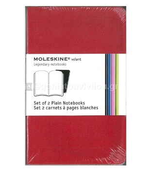 MOLESKINE VOLANT PLAIN POCKET RED NOTEBOOK (SET OF 2) (ΚΟΚΚΙΝΟ KENO)