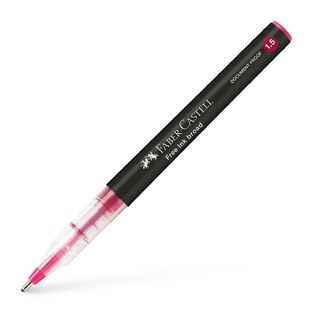 FABER CASTELL ΣΤΥΛΟ FREE INK BROAD 1.5mm ΦΟΥΞΙΑ ΤΡΙΑΝΤΑΦΥΛΛΙ
