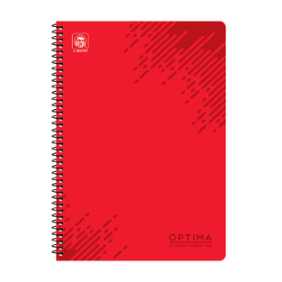 SPECIAL BY TYPOTRUST ΤΕΤΡΑΔΙΟ ΣΠΙΡΑΛ OPTIMA A4 (21x29,7cm) 2 ΘΕΜΑΤΩΝ 60φ ΚΟΚΚΙΝΟ