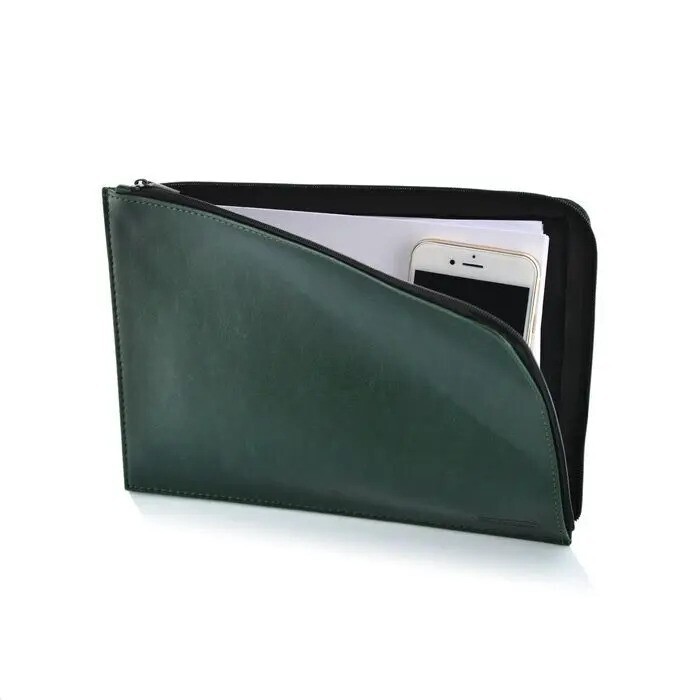 OFFICE BOX ΘΗΚΗ ΓΙΑ ΕΓΓΡΑΦΑ ΜΕ ΦΕΡΜΟΥΑΡ A5 (14,8x21cm) ΑΠΟ ΔΕΡΜΑΤΙΝΗ ΠΡΑΣΙΝΟ 75424