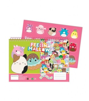 GIM ΜΠΛΟΚ ΖΩΓΡΑΦΙΚΗΣ ΜΕ ΑΥΤΟΚΟΛΛΗΤΑ 23x33cm 40φ SQUISHMALLOWS 363 30416