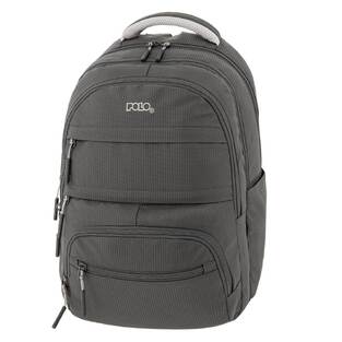 POLO ΣΧΟΛΙΚΗ ΤΣΑΝΤΑ ΣΑΚΙΔΙΟ ΠΛΑΤΗΣ MULTI POCKET ΓΚΡΙ 901064 2200