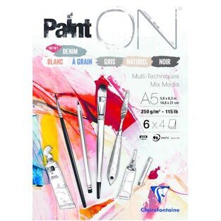 CLAIREFONTAINE MIX MEDIA ΜΠΛΟΚ ΣΧΕΔΙΟΥ A5 (14,8x21cm) 24φ 6 ΧΡΩΜΑΤΑ 250gr CF975409