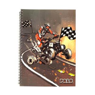 POLO ΤΕΤΡΑΔΙΟ ΣΠΙΡΑΛ 17x25cm 3 ΘΕΜΑΤΩΝ 90φ QUAD BIKE ΓΟΥΡΟΥΝΑ 919002