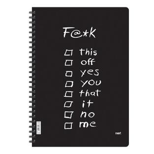 NEXT ΤΕΤΡΑΔΙΟ ΣΠΙΡΑΛ A4 (21x29,7cm) 2 ΘΕΜΑΤΩΝ 70φ THE F WORD 16320503