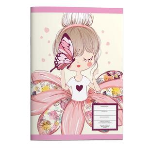 MUST ΤΕΤΡΑΔΙΟ ΚΑΡΦΙΤΣΑ 17x25cm 40φ BUTTERFLY GIRL 584844