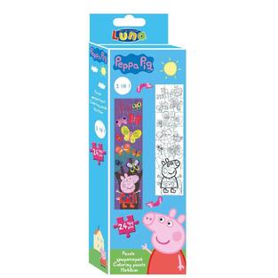 LUNA ΠΑΖΛ ΧΡΩΜΑΤΙΣΜΟΥ ΠΥΡΓΟΣ 24 ΤΕΜΑΧΙΩΝ 2 ΟΨΕΩΝ PEPPA PIG 482628