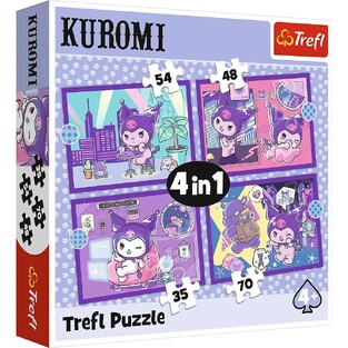 TREFL ΠΑΖΛ 4 ΣΕ 1 (35 / 48 / 54 / 70τεμ) HELLO KITTY DAY WITH KUROMI 34676