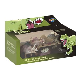 LUNA TOYS DINO WORLD ΤΑΞΙΔΕΥΟΝΤΑΣ ΣΤΗΝ ΕΠΟΧΗ ΤΩΝ ΔΕΙΝΟΔΑΥΡΩΝ ΣΕΤ 4τεμ 622927