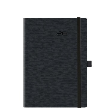 2026 ΗΜΕΡΟΛΟΓΙΟ ΗΜΕΡΗΣΙΟ ΛΕΥΚΟ 14.5x20,5cm RIVOLI PLUS ΜΑΥΡΟ ΜΕ ΛΑΣΤΙΧΟ ΚΑΙ ΣΤΥΛΟΘΗΚΗ 6897RB03 (ΘΕΟΦΥΛΑΚΤΟΣ)