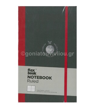 FLEXBOOK GLOBAL NOTEBOOK 13x21cm RULED 192φ IVORY ΣΗΜΕΙΩΜΑΤΑΡΙΟ ΜΠΟΡΝΤΩ ΛΙΝΟΔΕΤΟ ΜΕ ΛΑΣΤΙΧΟ ΜΕ ΓΡΑΜΜΕΣ ΗΒ 00015 (THE WRITING FIELDS) (2100015)