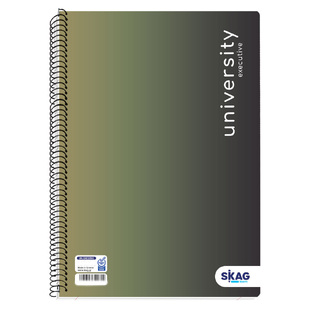 SKAG ΤΕΤΡΑΔΙΟ ΣΠΙΡΑΛ A4 (21x29,7cm) 2 ΘΕΜΑΤΩΝ 60φ UNIVERSITY EXECUTIVE ΛΑΔΙ 309622