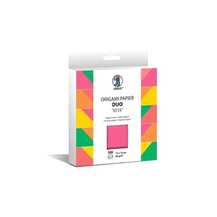 URSUS ΧΑΡΤΙ ORIGAMI 15x15cm 80gr INTENSIVE NEON DUO (ΔΙΧΡΩΜΟ) 100φ