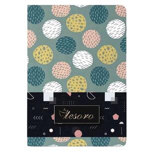 TESORO ΣΗΜΕΙΩΜΑΤΑΡΙΟ FLEXI PASTEL 14x20cm 120φ ΡΙΓΕ ΜΕ ΓΡΑΜΜΕΣ ΚΥΚΛΟΙ 582379