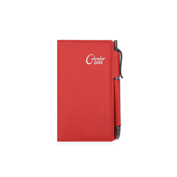 2026 ΗΜΕΡΟΛΟΓΙΟ ΗΜΕΡΗΣΙΟ 9x15cm ΚΟΚΚΙΝΟ ΜΕ ΘΗΚΗ ΚΑΙ ΣΤΥΛΟ 004 (EKDOSIS)