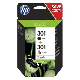 HP 301 BLACK + 301 COLOR INK CRTR COMBO PACK