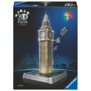 RAVENSBURGER ICONICS 3D ΠΑΖΛ 235τεμ BIG BEN ΝΥΧΤΕΡΙΝΗ ΕΚΔΟΣΗ (ΠΕΡΙΕΧΕΙ ΛΑΜΠΑ LED) 12008025