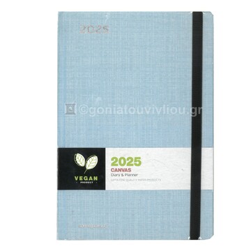 2025 ΗΜΕΡΟΛΟΓΙΟ ΗΜΕΡΗΣΙΟ 9x14cm CANVAS ΓΑΛΑΖΙΟ ΜΕ ΛΑΣΤΙΧΟ 625120986D (UNIPAP)