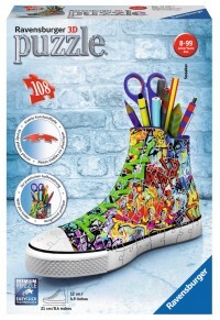 RAVENSBURGER 3D (ΤΡΙΣΔΙΑΣΤΑΤΟ) ΠΑΖΛ 108 ΤΕΜΑΧΙΩΝ GIRLY SNEAKER GRAFFITI 125357