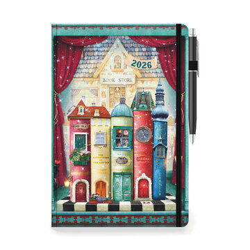 2026 ΗΜΕΡΟΛΟΓΙΟ ΗΜΕΡΗΣΙΟ PALMARE 10x14cm BOOKSTORE ΜΕ ΛΑΣΤΙΧΟ ΚΑΙ ΣΤΥΛΟ 001366 (ΤΡΙΠΕΡΙΝΑ)