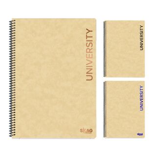 SKAG ΤΕΤΡΑΔΙΟ ΣΠΙΡΑΛ A4 (21x29,7cm) 2 ΘΕΜΑΤΩΝ 100φ UNIVERSITY PLUS ΜΠΕΖ 312868