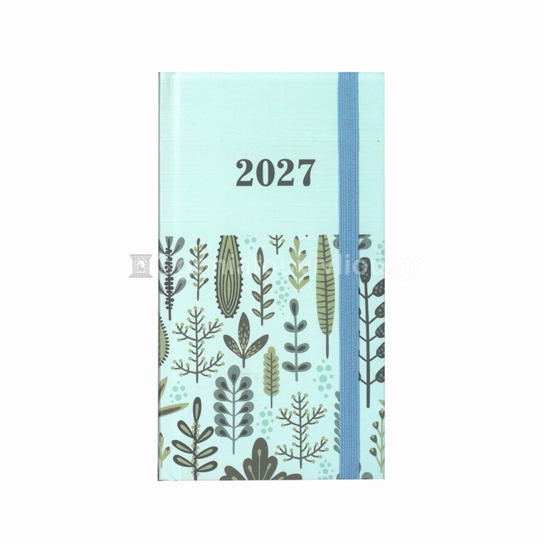 2027 ΗΜΕΡΟΛΟΓΙΟ ΕΒΔΟΜΑΔΙΑΙΟ ΑΤΖΕΝΤΑ 8x16cm BLOSSOM ΓΑΛΑΖΙΟ ΜΕ ΛΑΣΤΙΧΟ 587889 (TESORO)