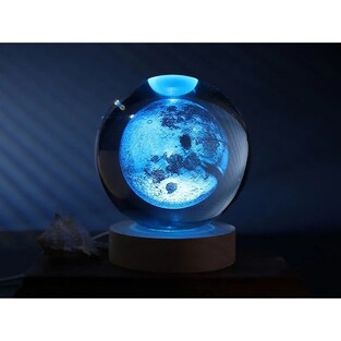 I TOTAL CRYSTAL LED LAMP MOON LARGE ΔΙΑΚΟΣΜΗΤΙΚΗ ΛΑΜΠΑ ΜΕ ΦΩΣ ΦΕΓΓΑΡΙ 10cm XL2713B