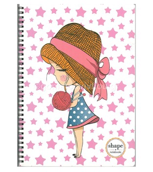 SHAPE ΤΕΤΡΑΔΙΟ ΣΠΙΡΑΛ Α4 1Θ GIRLS 40Φ