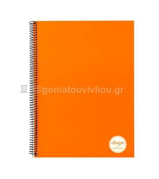 SHAPE ΤΕΤΡΑΔΙΟ ΣΠΙΡΑΛ A4 (21x29,7cm) 1 ΘΕΜΑΤΟΣ 30φ PAN TONE ΠΟΡΤΟΚΑΛΙ PA1201