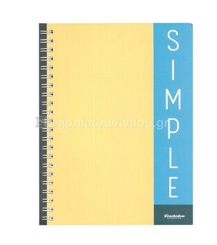 DASKALOU ΤΕΤΡΑΔΙΟ ΣΠΙΡΑΛ A4 (21x29,7cm) 4 θΕΜΑΤΩΝ 120φ SIMPLE ΛΙΛΑ 010442