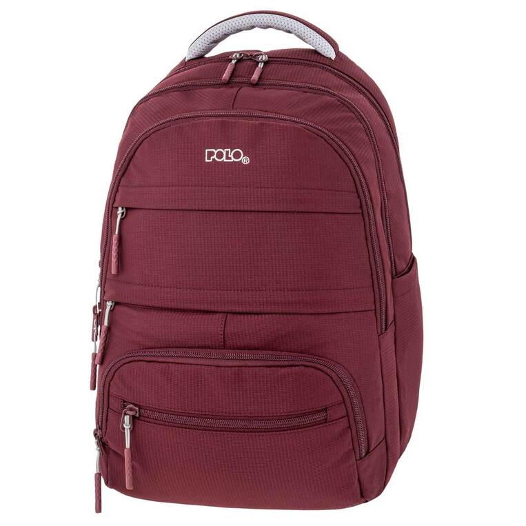 POLO ΣΧΟΛΙΚΗ ΤΣΑΝΤΑ ΣΑΚΙΔΙΟ ΠΛΑΤΗΣ MULTI POCKET ΜΠΟΡΝΤΟ 901064 3300